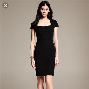 NEW Banana Republic Sloan Dress Fitted Square Neck